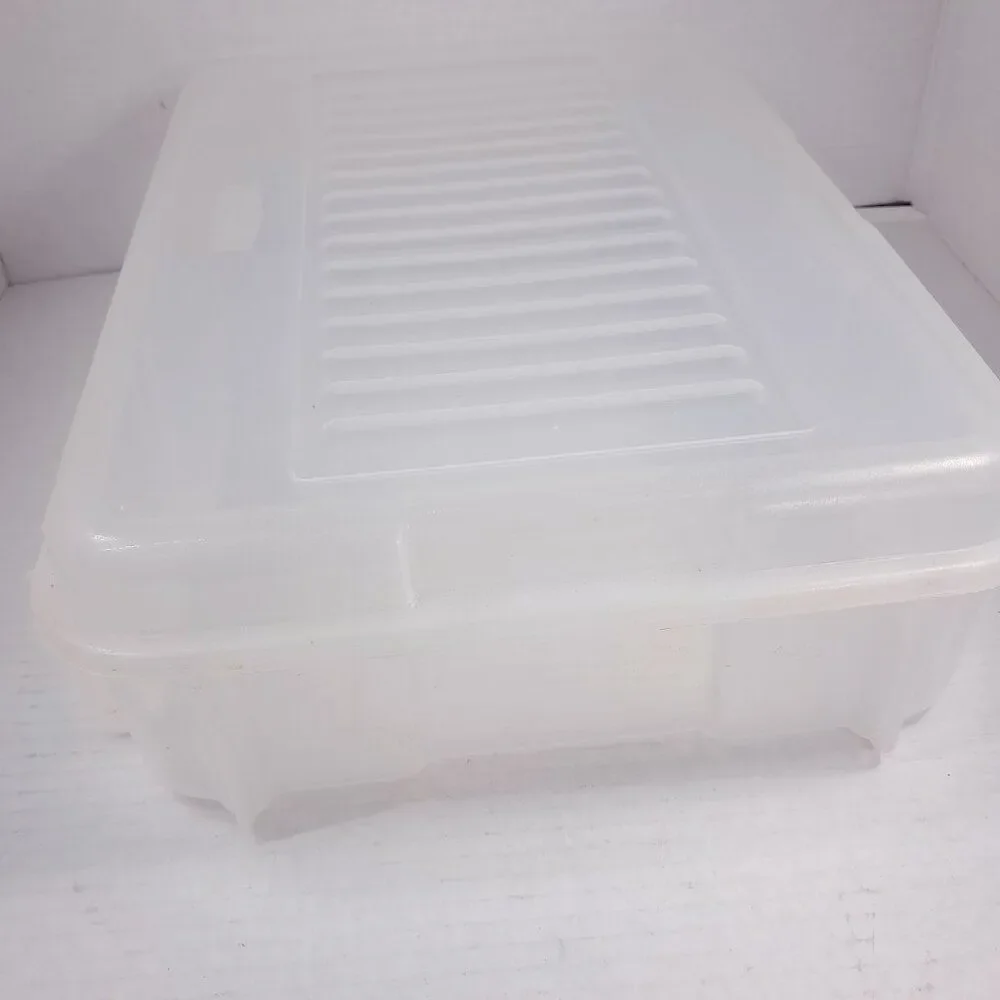Vintage Rubbermaid Organizer Keepers‎ Snap Case 2282 51C clear plastic hinged